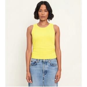 Michael Stars Neon Yellow Pina Crop Tank NWT Size L Ribbed